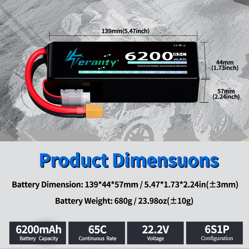 TERANTY 6S 6200mAh Lipo Batter - Rc Hobby Land 评论和价格