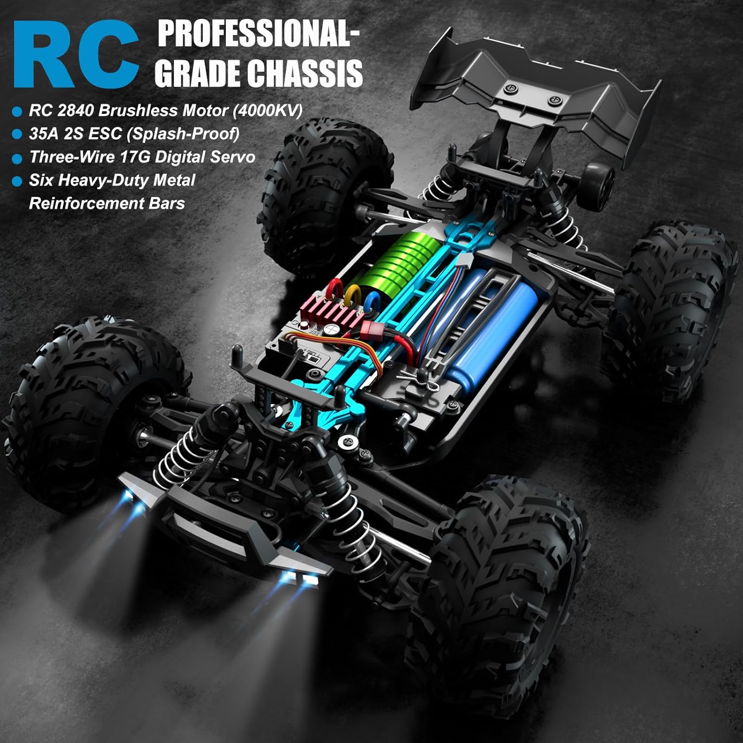 Brushless RC Monster Truck 1:1 - Rc Hobby Grade Monster Truck 评论和价格